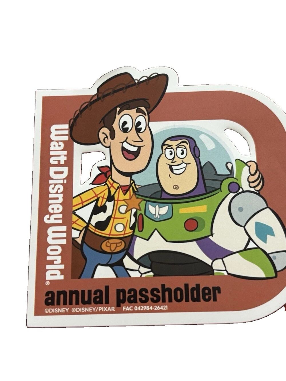 Disney Passholder Magnet Toy Story 2026 Buzz Woody Pixar Cars Disney Parks